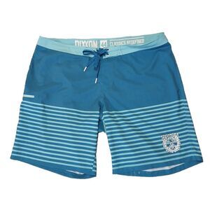 Dixxon Board Shorts Mens 44 Blue Swim Trunks‎ Unlined Surf Stretch Drawstring
